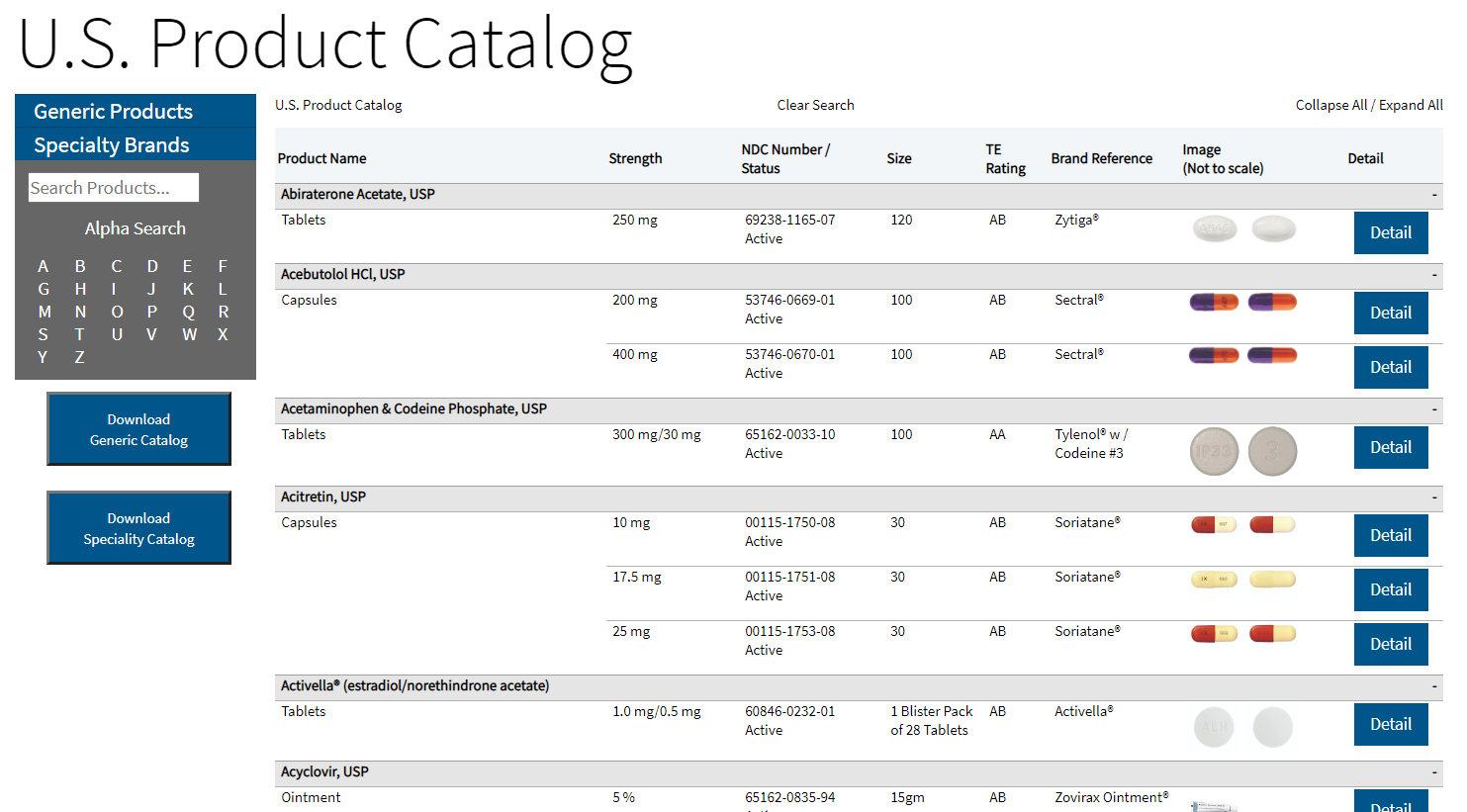 Product Catalog